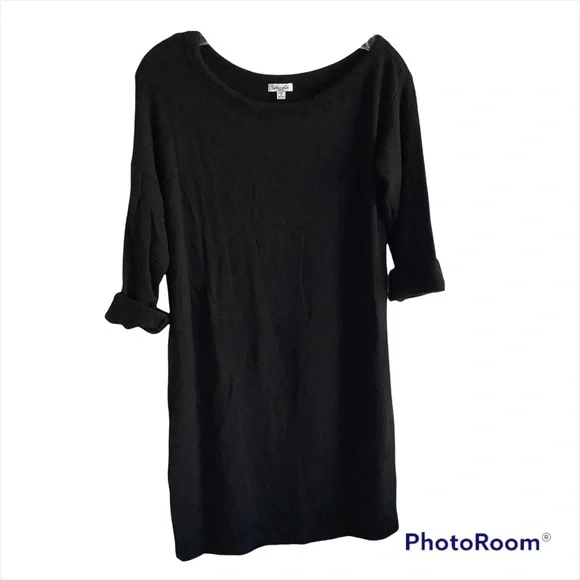 Splendid Dress Women’s Shift 3/4 Sleeve Black Tunic Dress Size Small - Picture 1 of 6